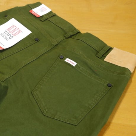 TOPO DESIGNS 5 POCKET PANTS TWILL Olive