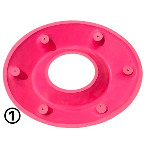 LEVIER HOLDS THE DONUT 2p & THE FLAT DONUT 1p set of 3 Pink