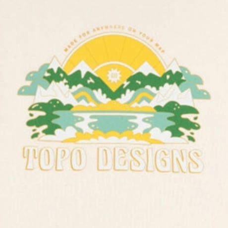 TOPO DESIGNS PEAKS & VALLEY TEE Natural