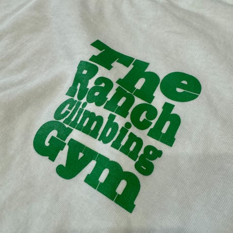 THE RANCH GYM LOGO T-SHIRT GARMENT DYE White/Rain Forest