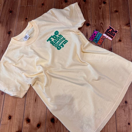 THE RANCH GYM LOGO T-SHIRT GARMENT DYE Butter/Rain Forest