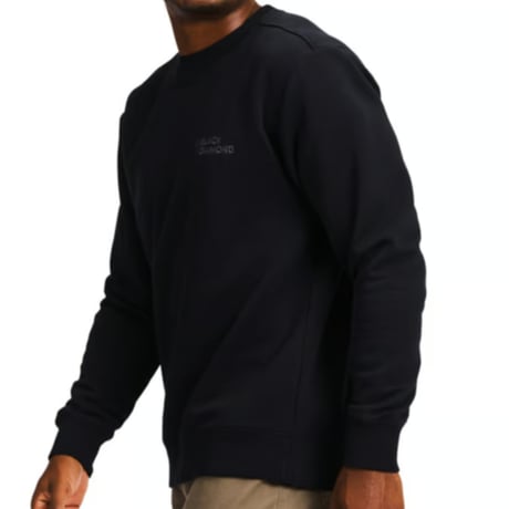 BLACK DIAMOND MINI STACKED CREWNECK Black