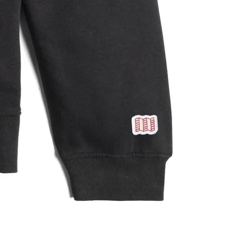 TOPO DESIGNS LABEL SWEAT SHIRT Black