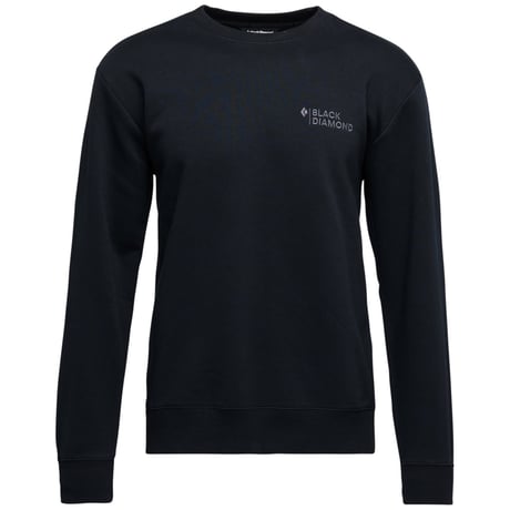 BLACK DIAMOND MINI STACKED CREWNECK Black