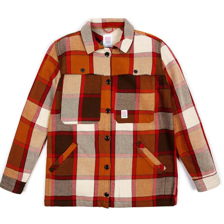 TOPO DESIGNS MOUNTAIN SHIRT JACKET - WOMEN'S Brown / Natural Plaid