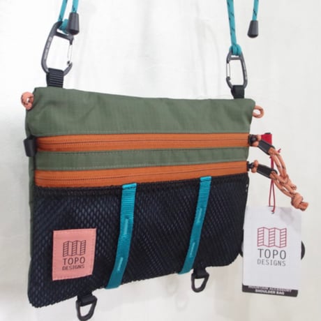 TOPO DESIGNS MOUNTAIN ACCESSORY SHOULDER BAG Olive/Pond Blue