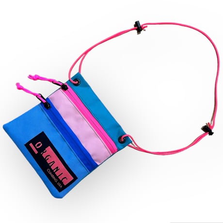 ORGANIC CLIMBING Sash Bag  Peach X Sax X Turquise