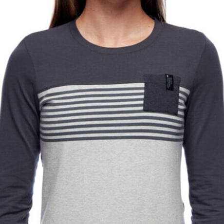 BLACK DIAMOND LONG SLEEVE CAMPUS TEE Wood Nickel Heather/Carbon/Black Heather