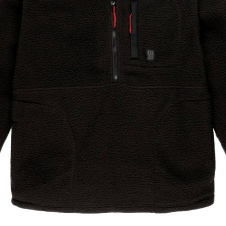 TOPO DESIGNS MOUNTAIN FLEECE PULLOVER - MEN'S Black
