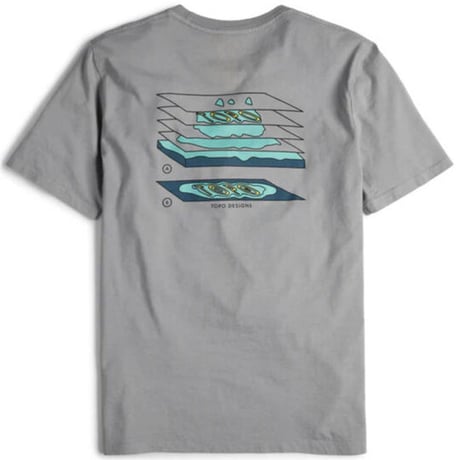 TOPO DESIGNS GEOGRAPHIC TEE - MEN'S Grey