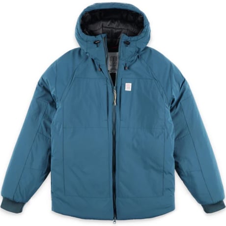 TOPO DESIGNS MOUNTAIN PUFFER HOODIE Pond Blue