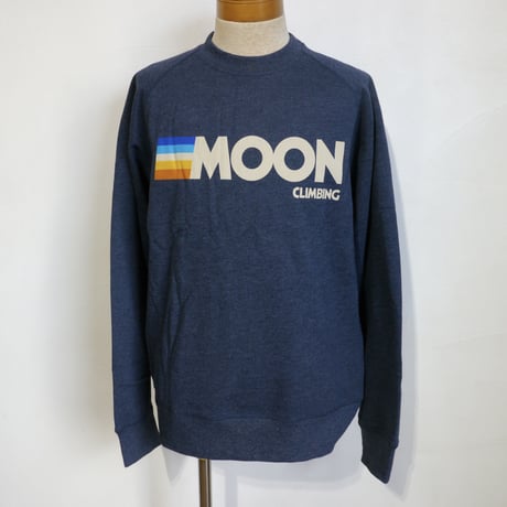MOON CLIMBING  Mens MC Crew Neck Sweat Shirt Sand  Indigo