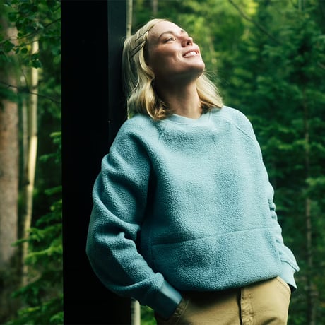 TOPO DESIGNS MOUNTAIN FLEECE CREW - Slate Blue