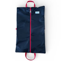 KAZAHANA FLAT BAG Black X Red Zipper