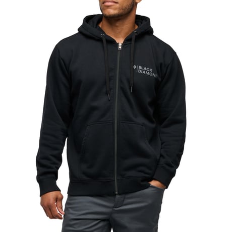 BLACK DIAMOND MINI STACKED FULL ZIP HOODY Black