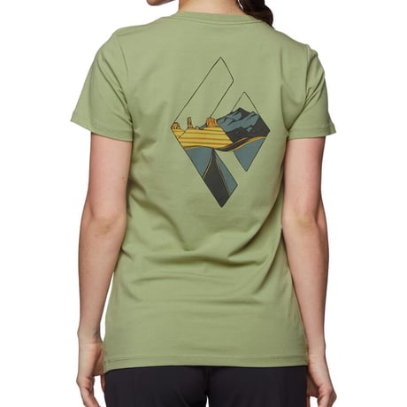 BLACK DIAMOND DESERT TO MOUNTAIN TEE  - WOMEN'S Green Tea