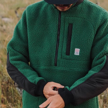 TOPO DESIGNS MOUNTAIN FLEECE PULLOVER - MEN'S Forest
