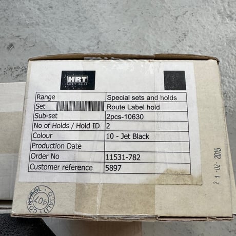 HRT ROUTE LABEL HOLDS -2pcs