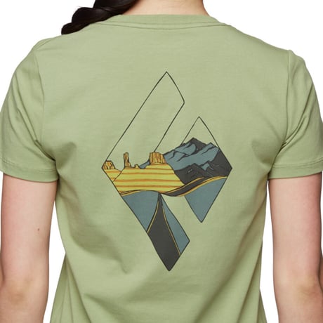 BLACK DIAMOND DESERT TO MOUNTAIN TEE  - WOMEN'S Green Tea