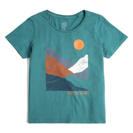 TOPO DESIGNS RETRO LAKE TEE - WOMEN'S Caribbean