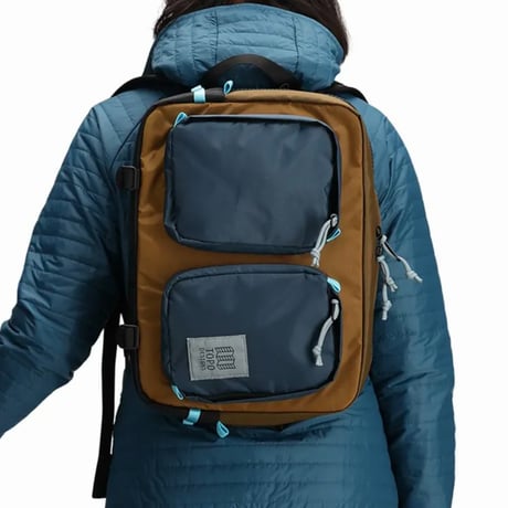 TOPO DESIGNS GLOBAL BRIEFCASE Desert Palm/Pond Blue