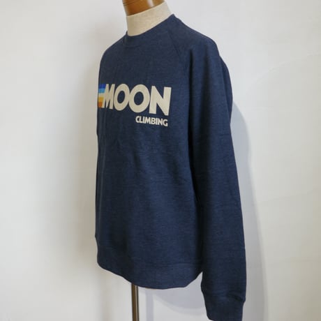 MOON CLIMBING  Mens MC Crew Neck Sweat Shirt Sand  Indigo