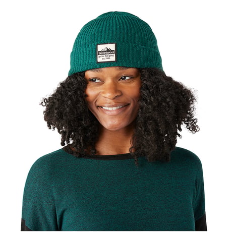 SMART WOOL PATCH BEANIE Emeraldgreen Heather
