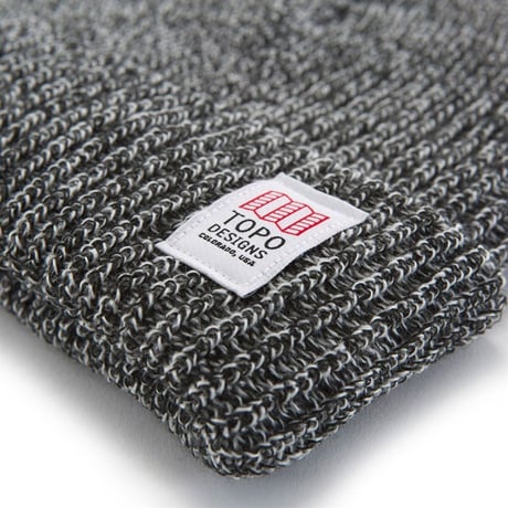 TOPO DESIGNS WATCH CAP Black/White Marl