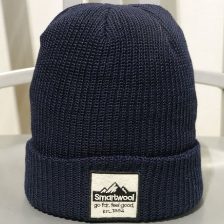 SMART WOOL PATCH BEANIE Deep Navy