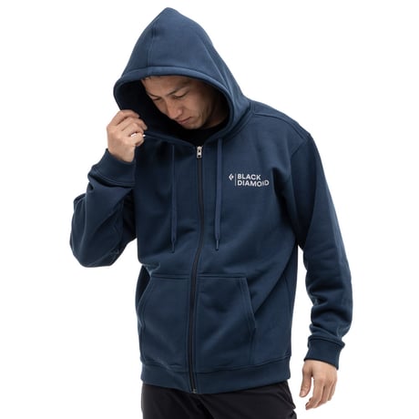 BLACK DIAMOND MINI STACKED FULL ZIP HOODY Black