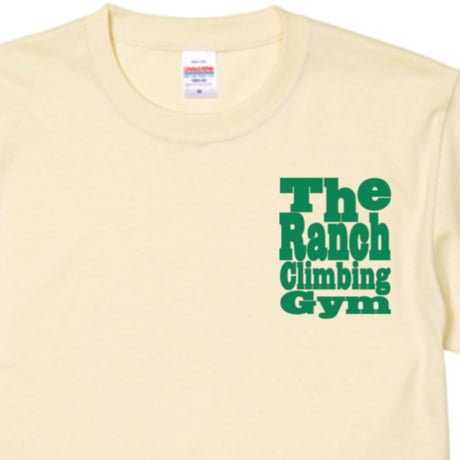 THE RANCH GYM LOGO T-SHIRT UA5001 Ivory/Forest Green