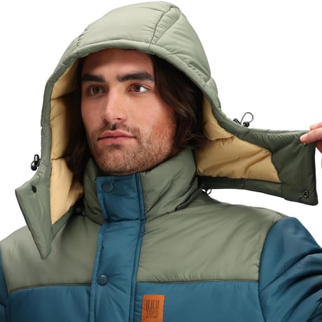 TOPO DESIGNS RETRO RIDGE PUFFER JACKET Beetle/Loganberry