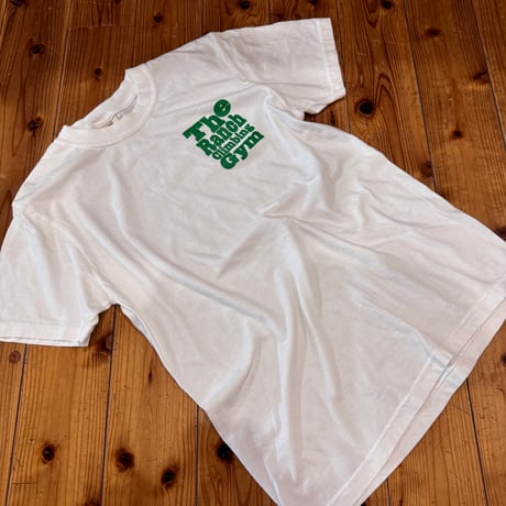THE RANCH GYM LOGO T-SHIRT GARMENT DYE White/Rain Forest