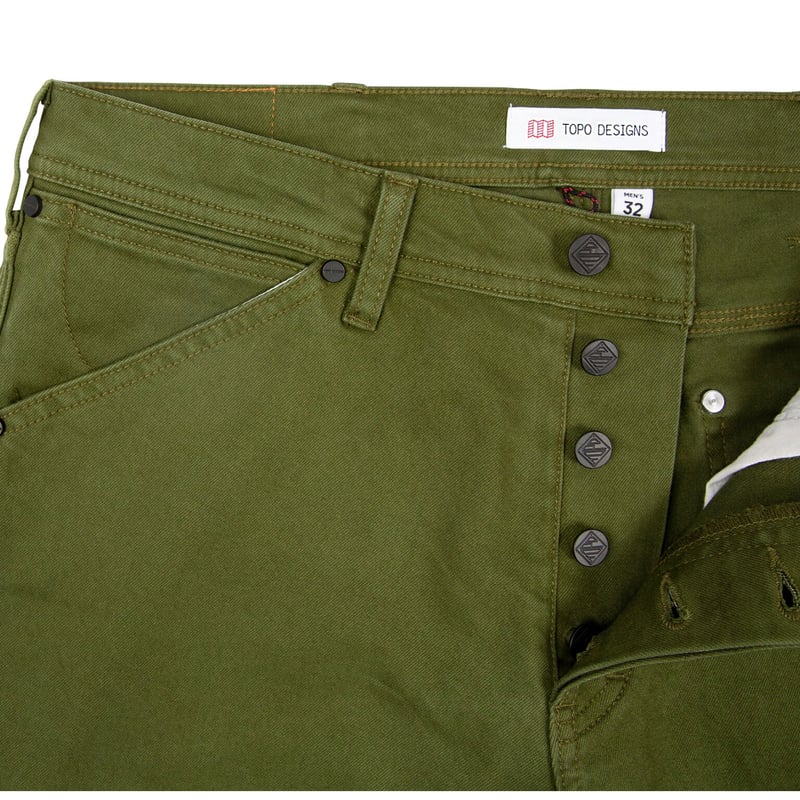 TOPO DESIGNS 5 POCKET PANTS TWILL Olive | The R