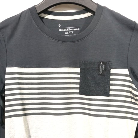 BLACK DIAMOND LONG SLEEVE CAMPUS TEE Wood Nickel Heather/Carbon/Black Heather