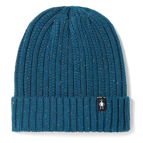 SMART WOOL RIB HAT Twilight Blue Donegal