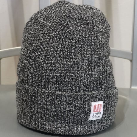 TOPO DESIGNS WATCH CAP Black/White Marl