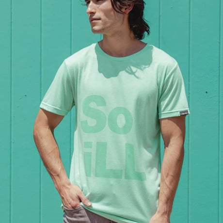 SOILL  STACKED LOGO TEE Seaform