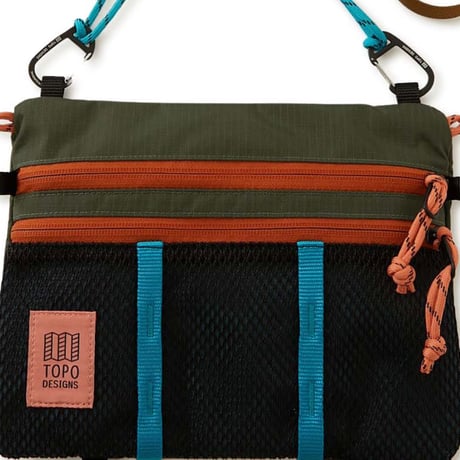 TOPO DESIGNS MOUNTAIN ACCESSORY SHOULDER BAG Olive/Pond Blue