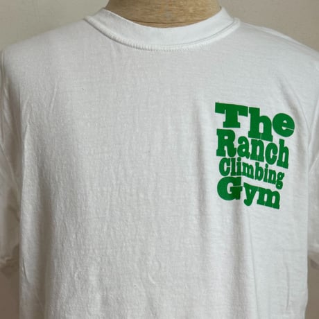 THE RANCH GYM LOGO T-SHIRT GARMENT DYE White/Rain Forest