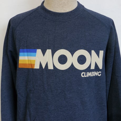 MOON CLIMBING  Mens MC Crew Neck Sweat Shirt Sand  Indigo