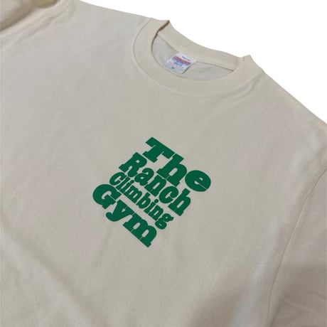 THE RANCH GYM LOGO T-SHIRT UA5001 Ivory/Forest Green