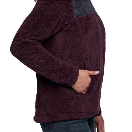 BLACK DIAMOND ROADIE QUARTER ZIP FLEECE - WOMEN'S Bordeaux/Carbon
