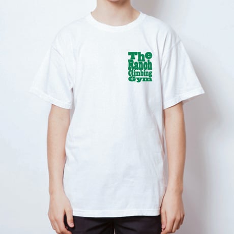 THE RANCH GYM LOGO T-SHIRT GARMENT DYE White/Rain Forest