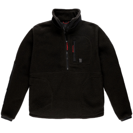 TOPO DESIGNS MOUNTAIN FLEECE PULLOVER - MEN'S Black