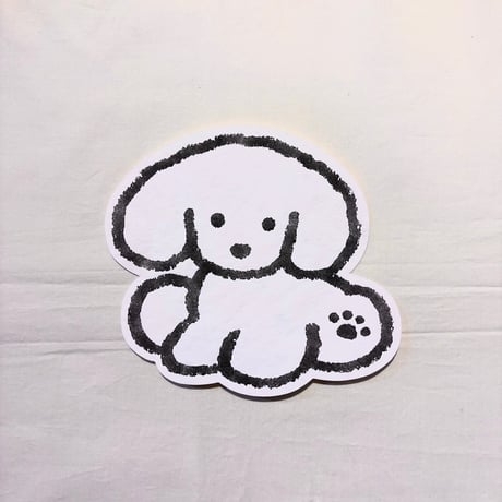 犬の活版印刷ポストカード/てらおかなつみ