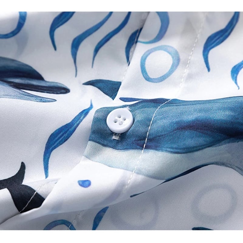 イルカ柄] 半袖シャツ | #見た目の良いお店