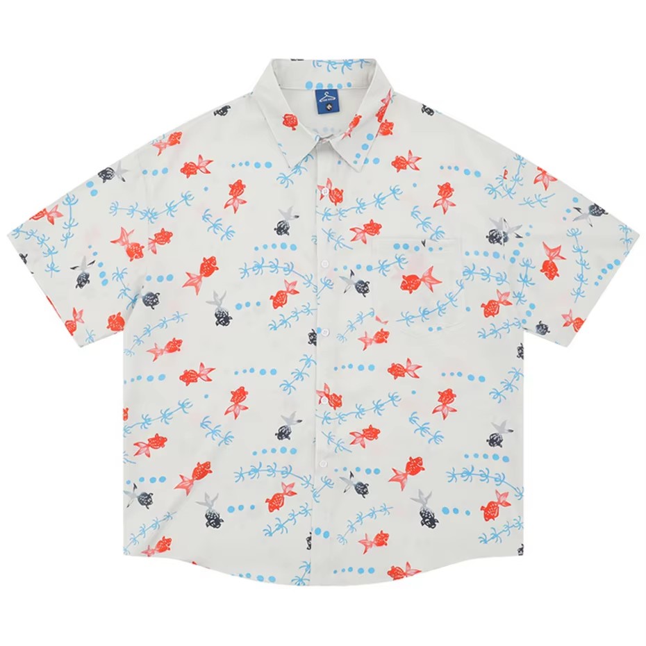 MILESPORTS 柄シャツ 半袖 27b0a99cdf171854fb097a6bf3c4ee