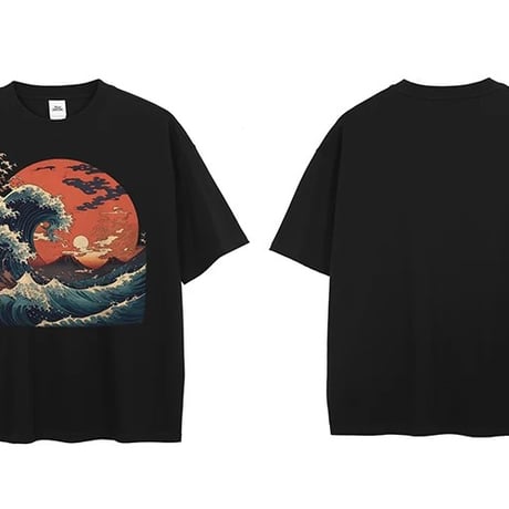 [和柄　海] 　Tシャツ