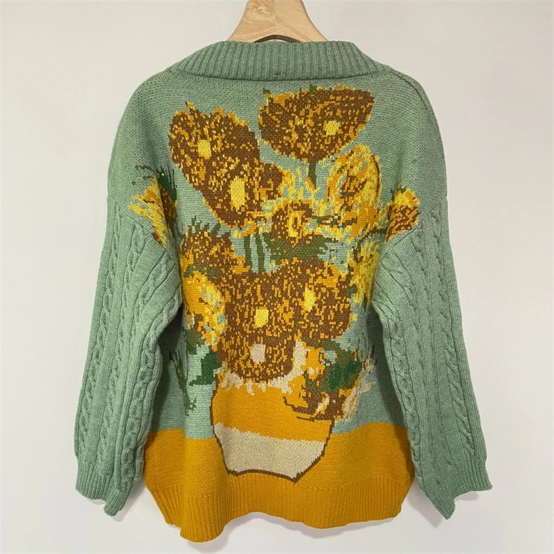 FRAPBOIS】 ゴッホのひまわり セーター